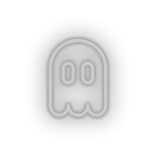 Load image into Gallery viewer, white video game pacman enemy led neon factory