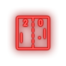 Load image into Gallery viewer, red video game ping pong led neon factory