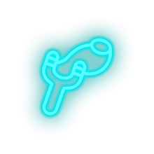 Load image into Gallery viewer, ice_blue video game sling led neon factory