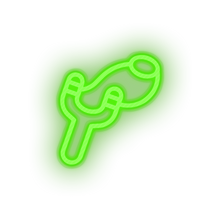 Load image into Gallery viewer, green video game sling led neon factory