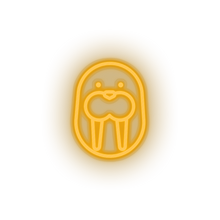 Load image into Gallery viewer, warm_white walrus led animal carnivore cartoon fauna seal walrus zoo neon factory