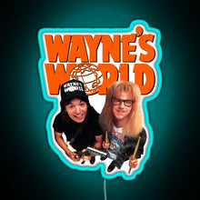Load image into Gallery viewer, Wayne s World RGB neon sign lightblue