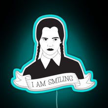 Load image into Gallery viewer, Wednesday Addams RGB neon sign lightblue