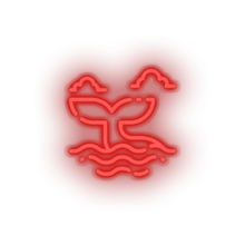 Load image into Gallery viewer, red whale led animal beach holiday summer tail vacation whale neon factory