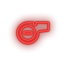 Load image into Gallery viewer, red whistle led american football football club signal soccer sport whistle neon factory