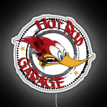 Load image into Gallery viewer, Woodys Hot Rod Garage RGB neon sign white