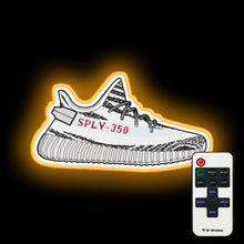 Load image into Gallery viewer, Yeezy 350 Boost Zebra Minimalist Illustration  neon sign