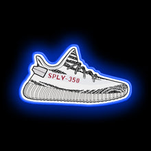 Load image into Gallery viewer, Yeezy 350 Boost Zebra Minimalist Illustration  neon sign