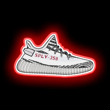 Load image into Gallery viewer, Yeezy 350 Boost Zebra Minimalist Illustration  neon sign