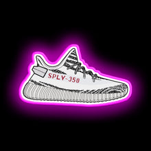 Load image into Gallery viewer, Yeezy 350 Boost Zebra Minimalist Illustration  neon sign