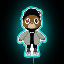 Load image into Gallery viewer, yeezy bear RGB neon sign lightblue