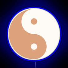 Load image into Gallery viewer, Yin Yang Minimalist boho design RGB neon sign blue