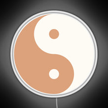 Load image into Gallery viewer, Yin Yang Minimalist boho design RGB neon sign white