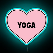Load image into Gallery viewer, Yoga Love RGB neon sign lightblue