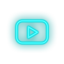 Load image into Gallery viewer, ice_blue youtube social network brand logo led neon factory
