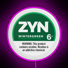 Load image into Gallery viewer, Zyn Wintergreen 6mg RGB neon sign  pink