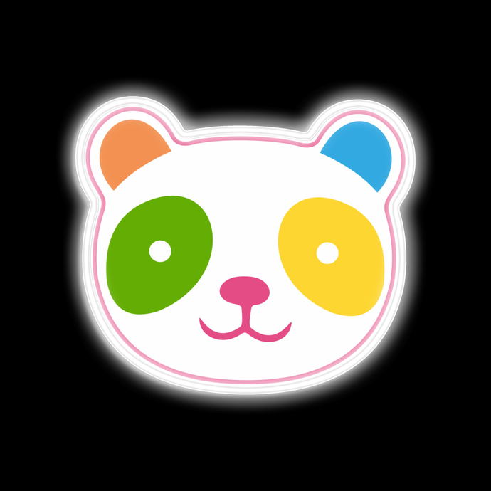 Cute Rainbow Panda neon sign USD165