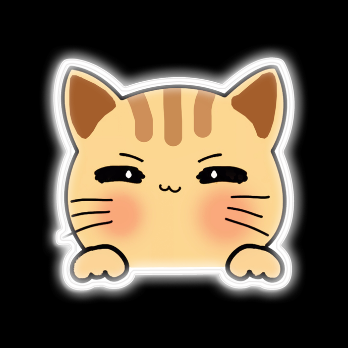 Cute cartoon Cat peeking - peeker neko anime nekomimi manga neon sign USD165