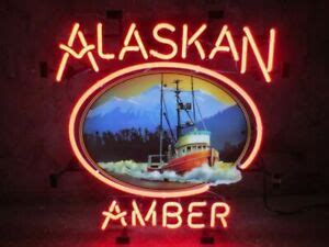 Alaskan amber neon beer signs