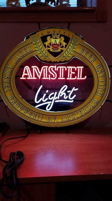 Amstel light neon sign