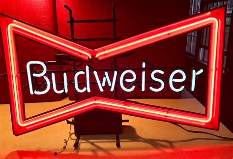 Antique neon budweiser signs