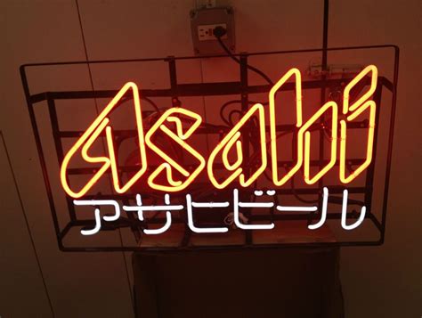 Asahi neon sign
