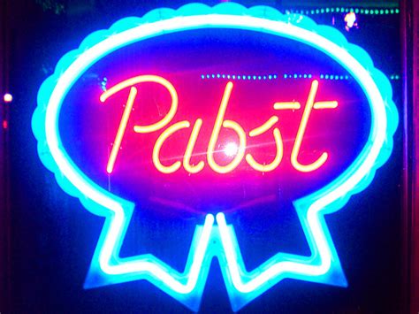 Pabst blue ribbon neon sign
