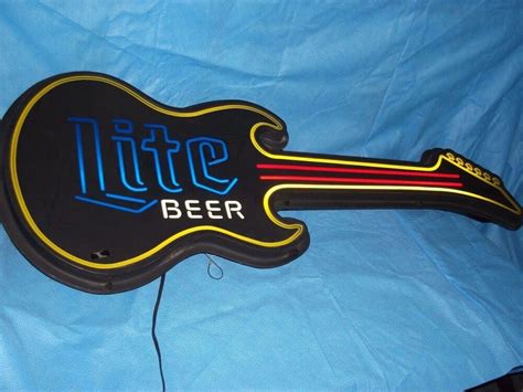 Guitar beer sign