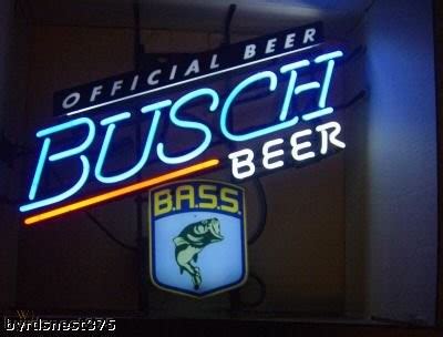 Busch light bass neon sign