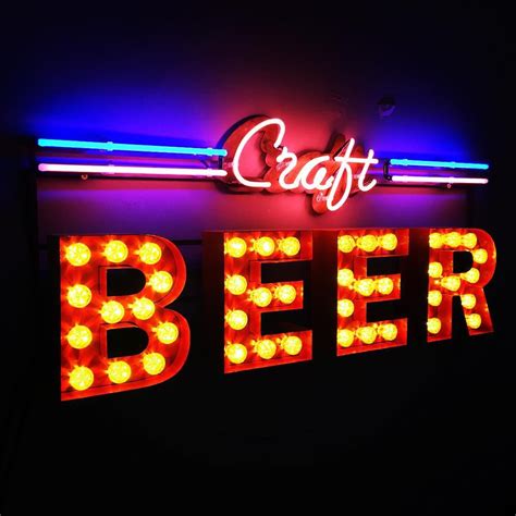 Craft beer neon signs