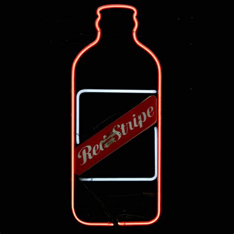 Red stripe neon sign