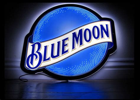 Blue moon bar sign