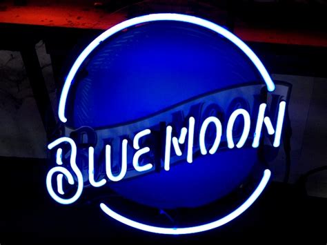 Blue moon beer neon