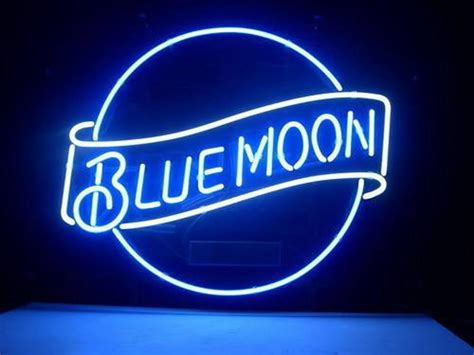 Blue moon light up sign
