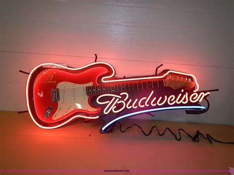 Budweiser guitar sign