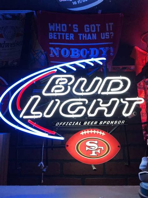 Bud light 49ers neon sign