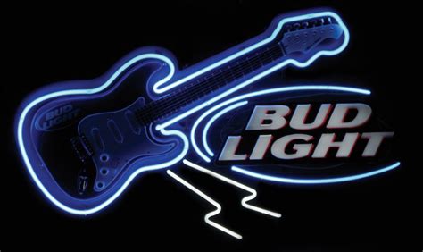 Bud light guitar neon sign