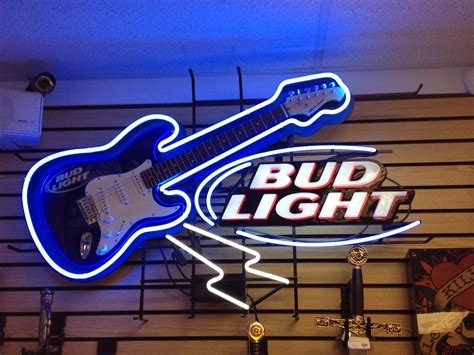 Bud light guitar neon