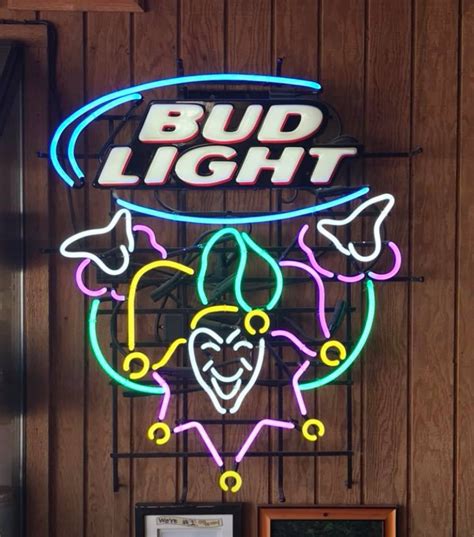 Bud light mardi gras neon sign