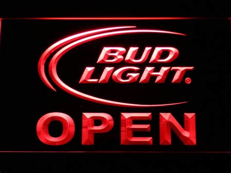 Bud light open neon sign