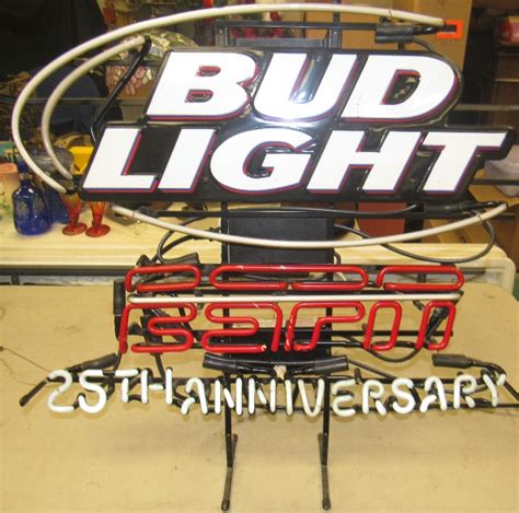 Bud light espn 25th anniversary neon sign