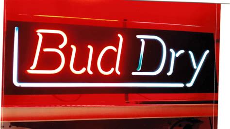 Bud dry neon sign