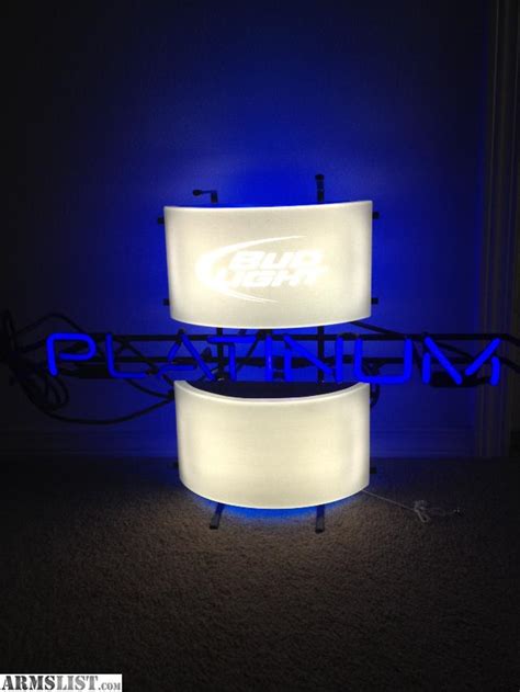 Bud light platinum neon sign