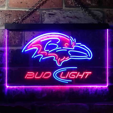 Bud light ravens neon sign