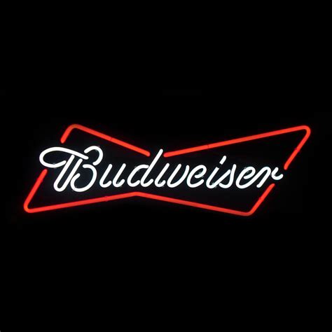 Budweiser bowtie neon sign