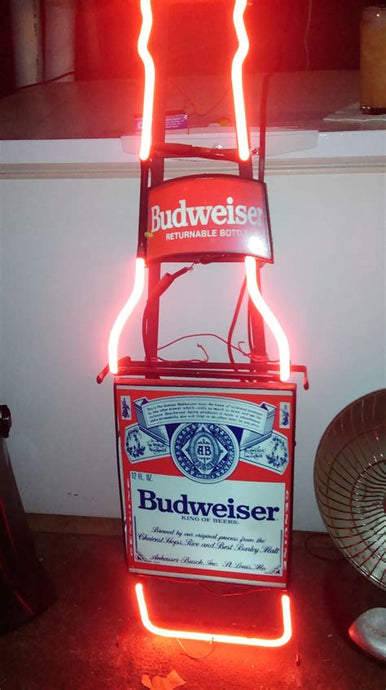 Budweiser bottle neon sign