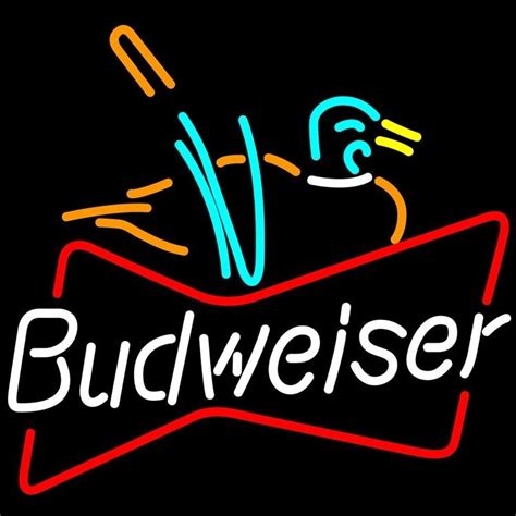 Budweiser duck neon sign