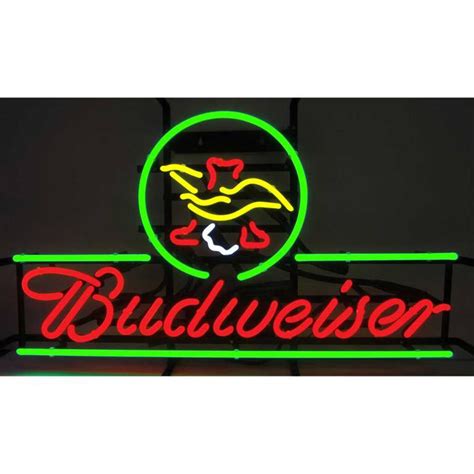 Budweiser neon sign with eagle