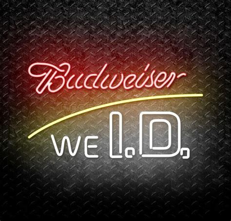 Budweiser we id neon sign