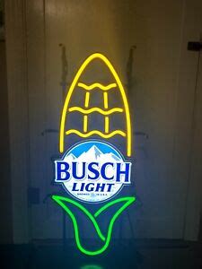 Busch light neon corn sign